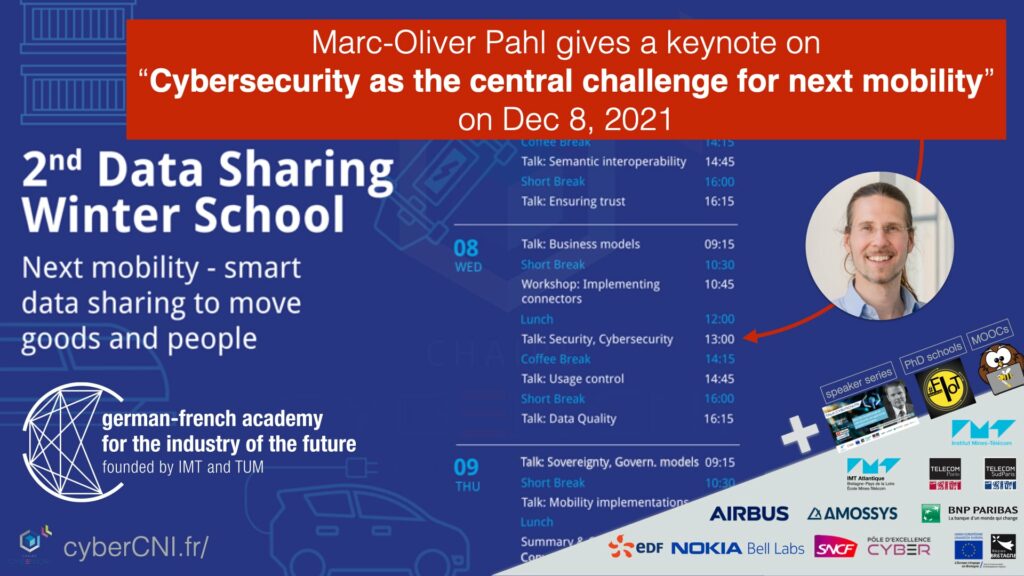 Marc-Oliver Pahl gives a keynote about “Cybersecurity as the central challenge for next mobility”