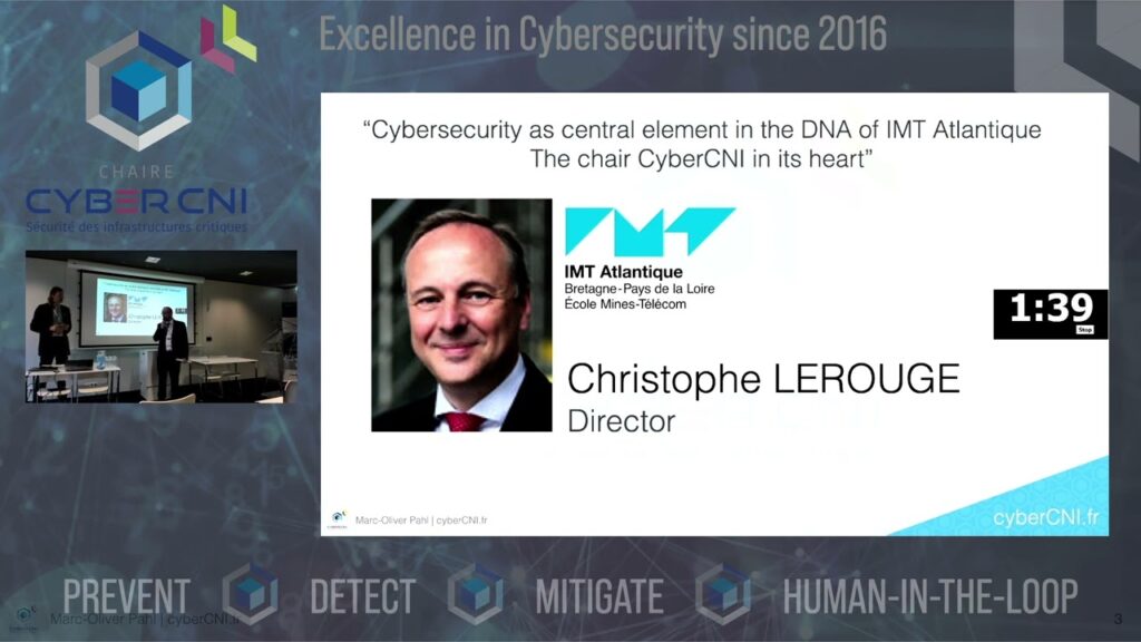 [ECW2022] Christophe Lerouge, the director of IMT Atlantique, speaks about “Cybersecurity as central element in the DNA of IMT Atlantique – the chair CyberCNI in its heart”
