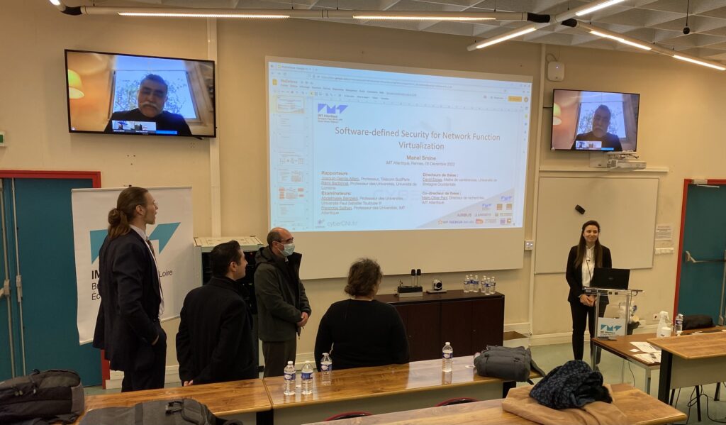 Congratulations to Manel SMINE for successfully defending her PhD at IMT Atlantique on “Software-defined Security for Network Function Virtualization”