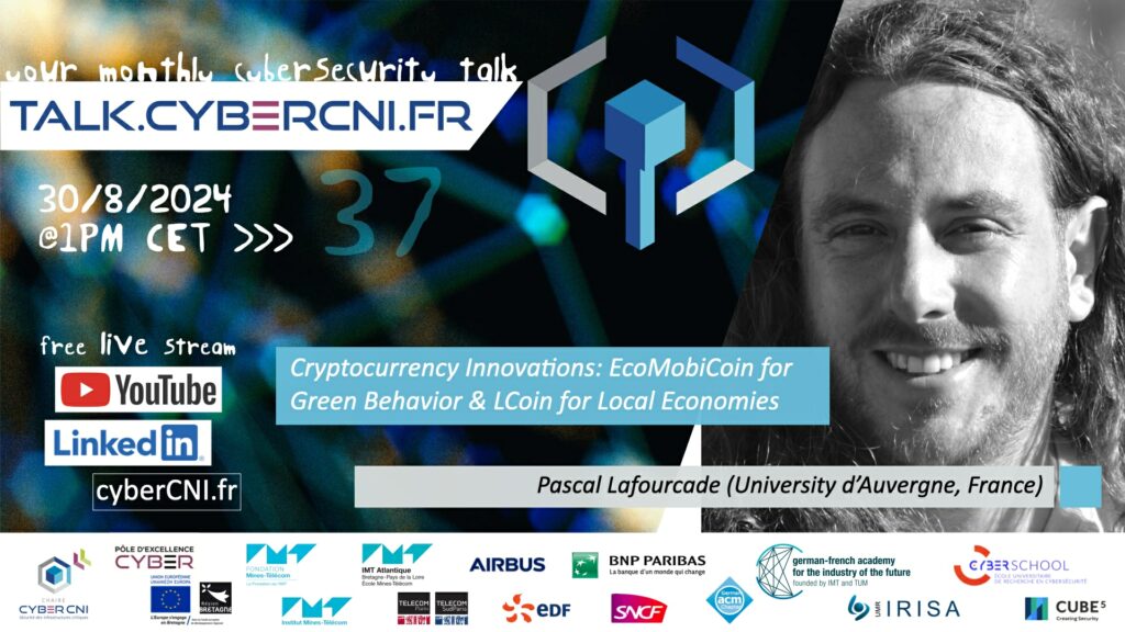 [T37] Cryptocurrency Innovations: EcoMobiCoin for Green Behavior & LCoin for Local Economies – Pascal Lafourcade