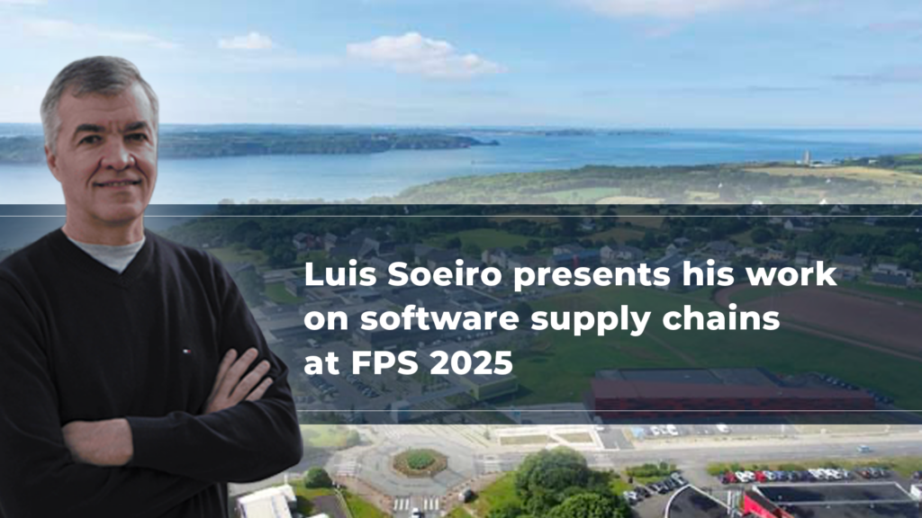 Luis Soeiro presents his work on software supply chains at FPS 2025