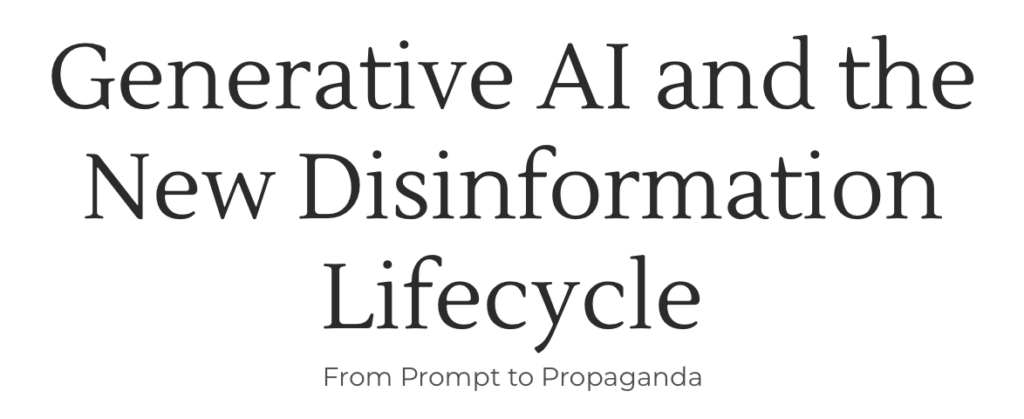 Generative AI and Disinformation: A Call for Papers to Anticipate Threats